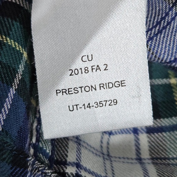 UntuckIt Women's Blue & Green Plaid‎ Button Down Size M Shirt Preston Ridge - Picture 5 of 11